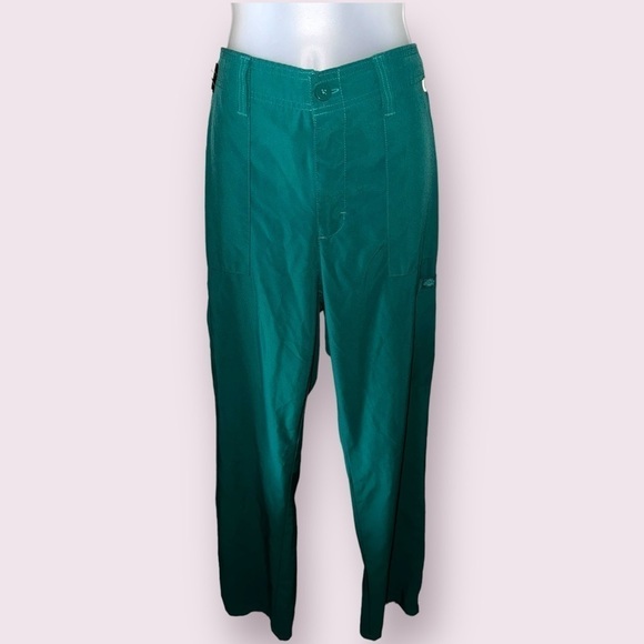 Dickies Scrub Pants - Teal Green Workwear Straight Leg Medical Uniform, Size M - Picture 1 of 7